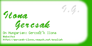 ilona gercsak business card